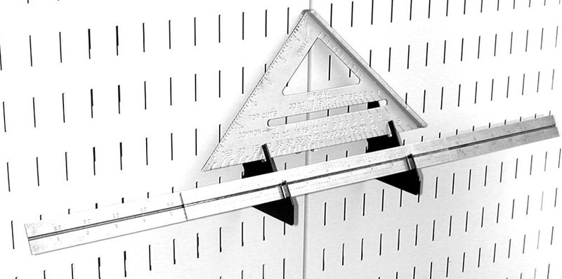 Wall Control Pegboard Slotted Metal Pegboard Bracket Pair Accessory Pack for Wall Control Pegboard and Slotted Tool Board - Black - Image 4